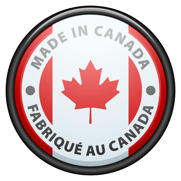 Button. Made in Canada