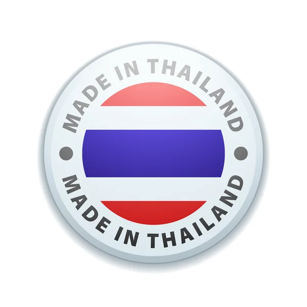 Bouton. Fabriqué en Thaïlande — Image vectorielle