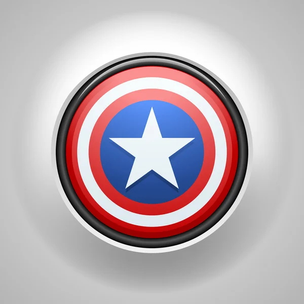 Bouton étoile USA — Image vectorielle