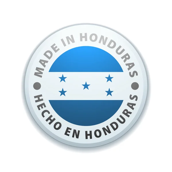 Botón. Hecho en Honduras — Vector de stock