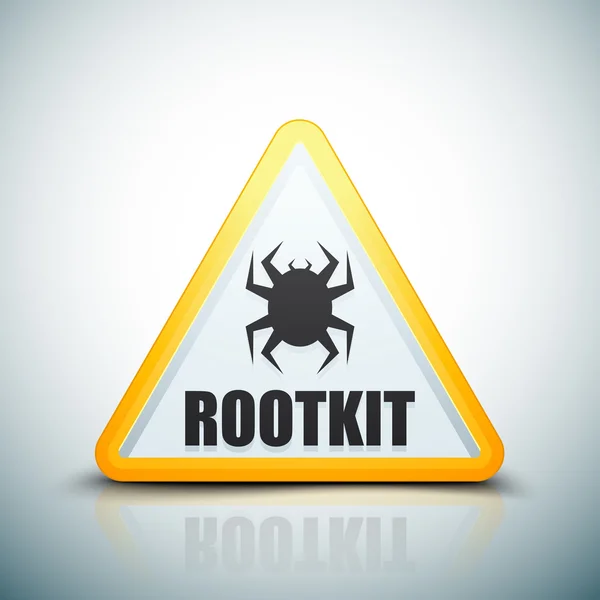 Rootkit-veszély jel — Stock Vector