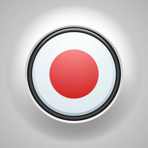 Japan flag button — Stock Vector