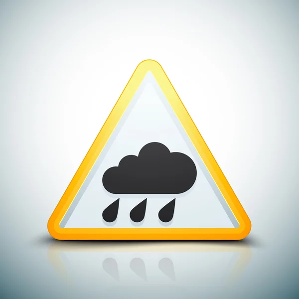 Warnschild für Regen — Stockvektor
