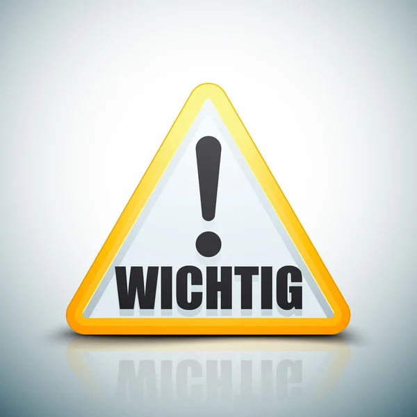 Wichtig triangle signe — Image vectorielle