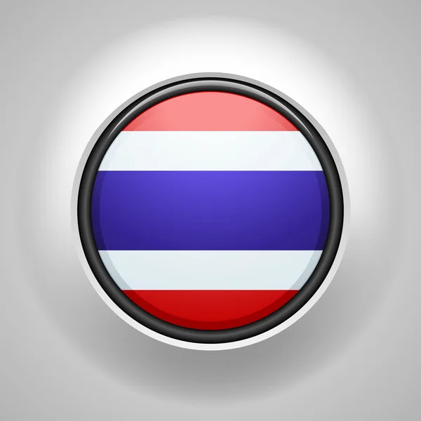 Bouton drapeau Thaïlande — Image vectorielle
