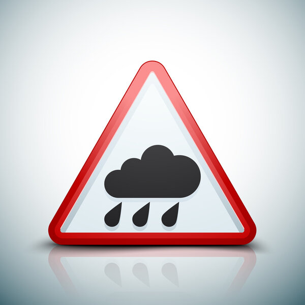 Знак опасности дождя
