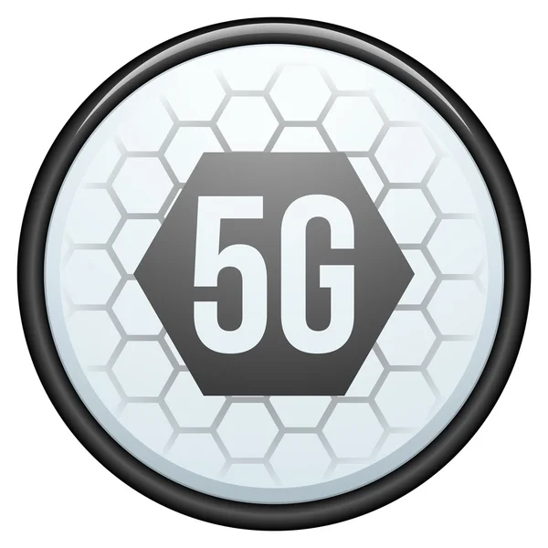 5G technology button sign — Stock Vector