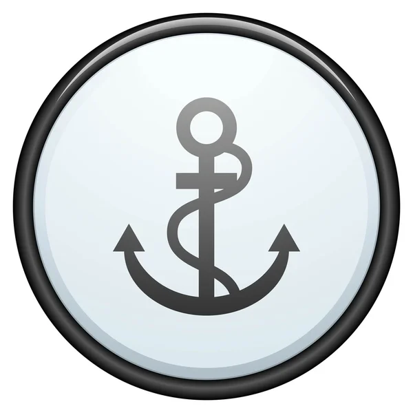 Anchor button sign — Stock Vector