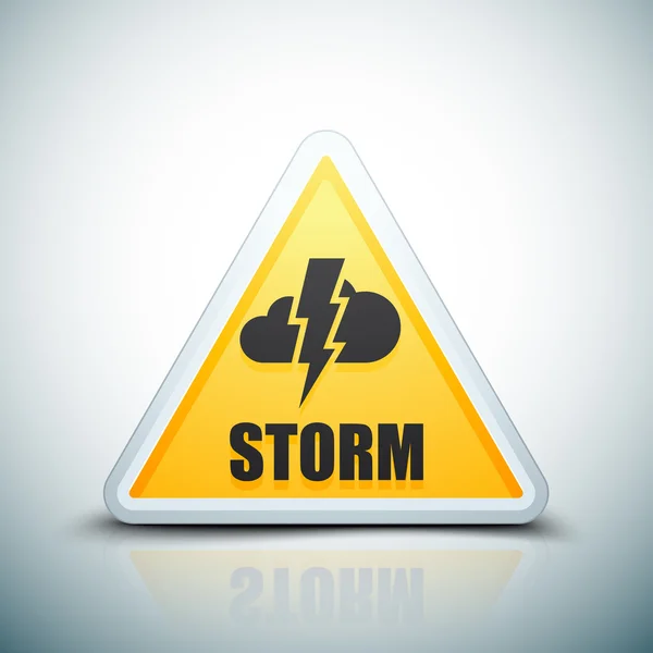 Segnale di pericolo tempesta — Vettoriale Stock