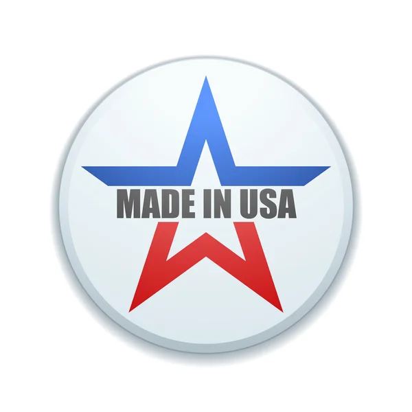 Düğme. Made in USA — Stok Vektör