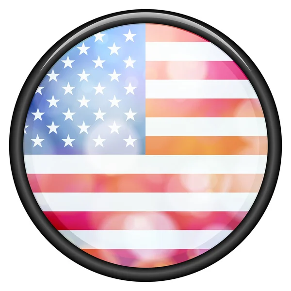 Usa-Flagge-Taste — Stockvektor