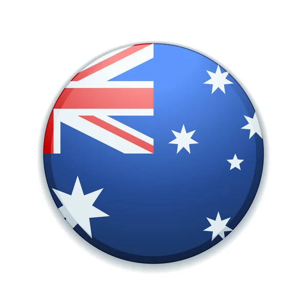 Avustralya bayrağı düğmesi — Stok Vektör