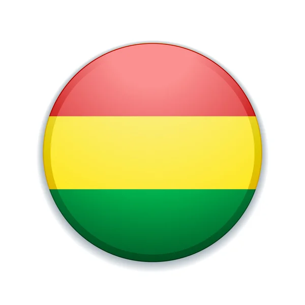 Bolivia flagga knappen — Stock vektor