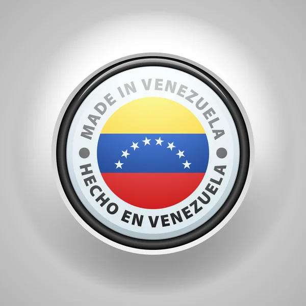 Pulsante Made in Venezuela — Vettoriale Stock