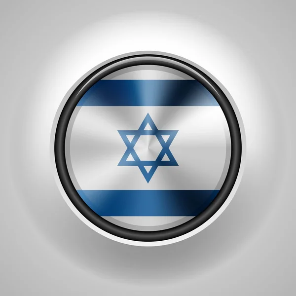 Israel flag button — Stock Vector