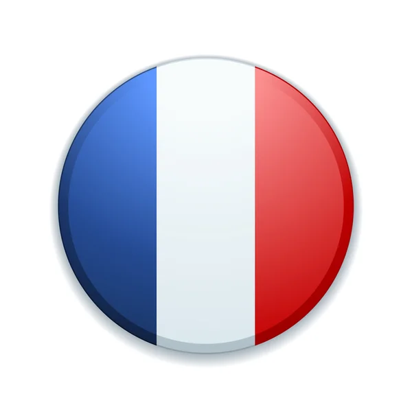 Bouton drapeau france — Image vectorielle