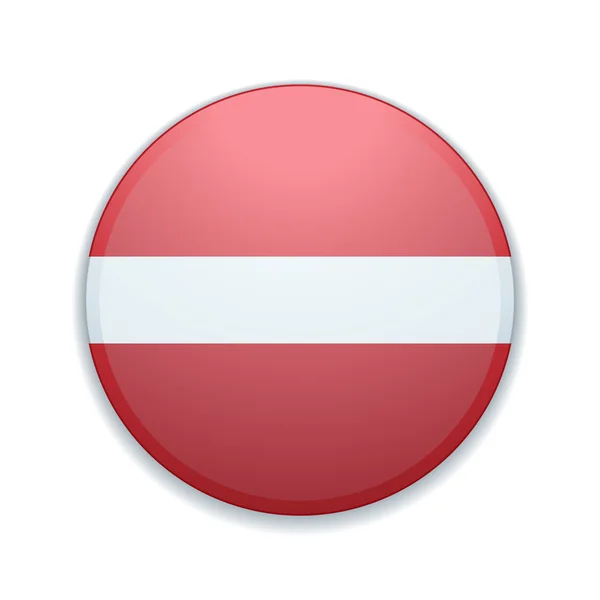 Lettlands flagga knappen — Stock vektor