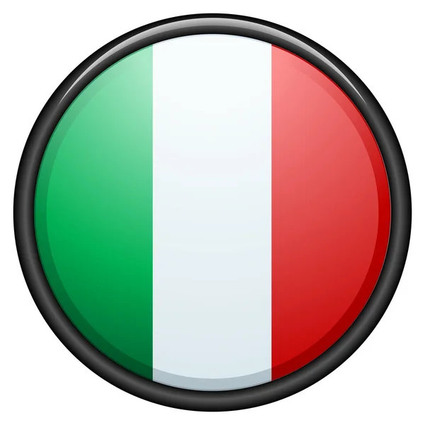 Italië vlag knop — Stockvector