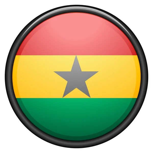 加纳国旗按钮 — 图库矢量图片