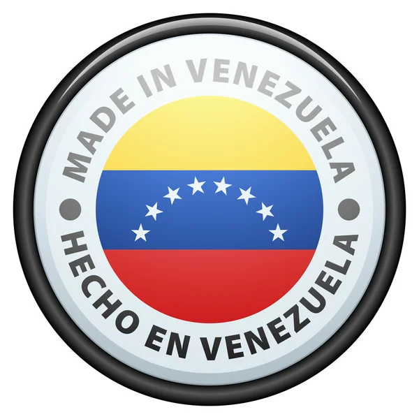 Pulsante Made in Venezuela — Vettoriale Stock