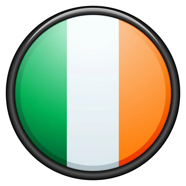 Tlačítko příznak Irsko — Stockový vektor