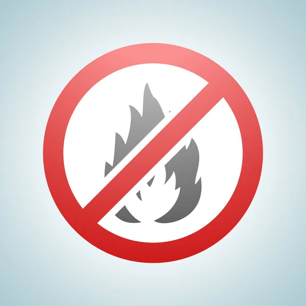 No Fire sign — Stock Vector