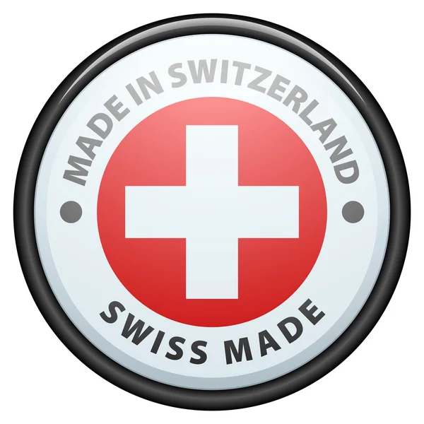 Κουμπί. Στην Ελβετία — Διανυσματικό Αρχείο