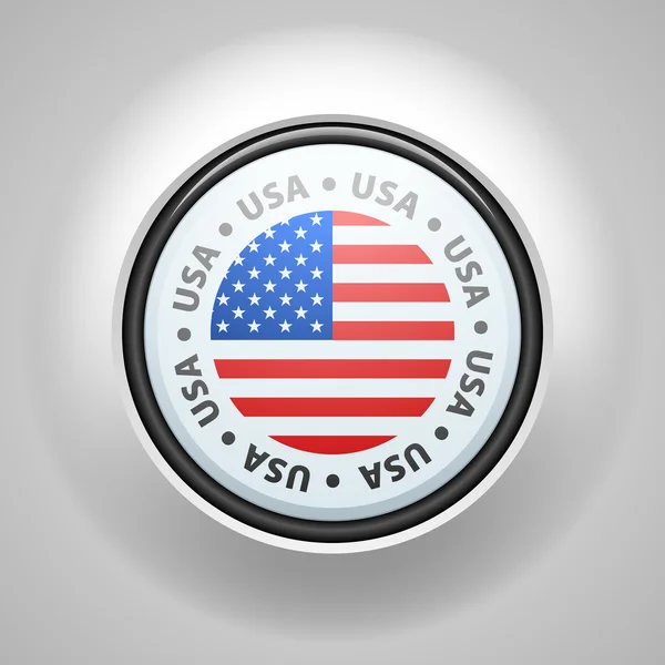 Usa vlag knop — Stockvector