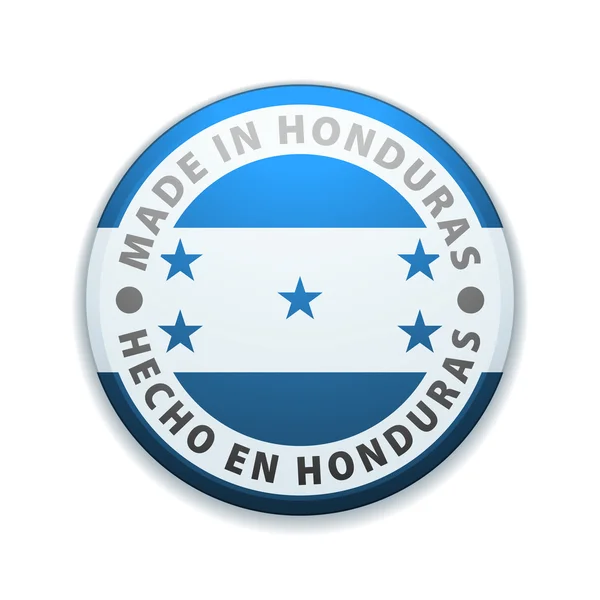 Botón. Hecho en Honduras — Archivo Imágenes Vectoriales