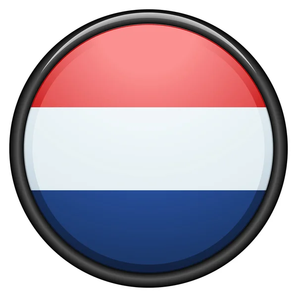 Bouton drapeau des Pays-Bas — Image vectorielle