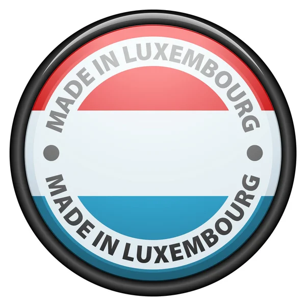 Botón. Fabricado en Luxemburgo — Vector de stock
