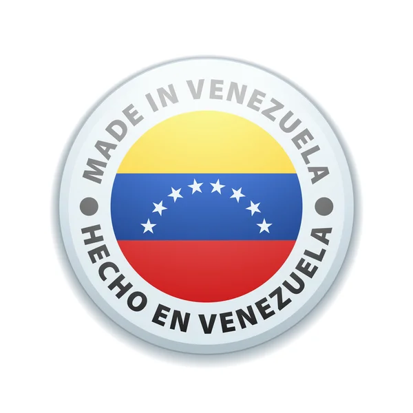 Venezuela düğme içinde yapılan — Stok Vektör