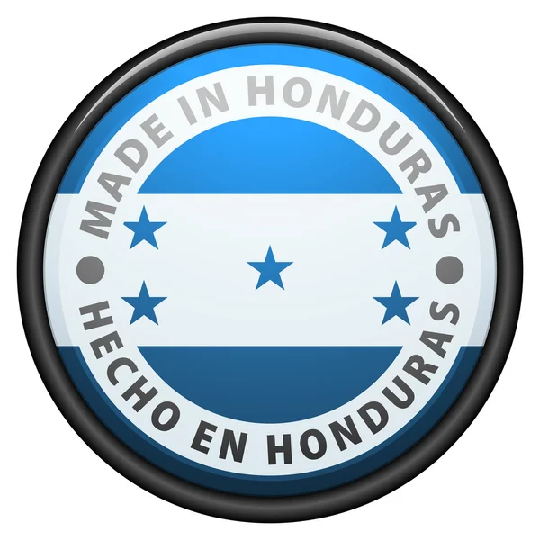 Botón. Hecho en Honduras — Archivo Imágenes Vectoriales