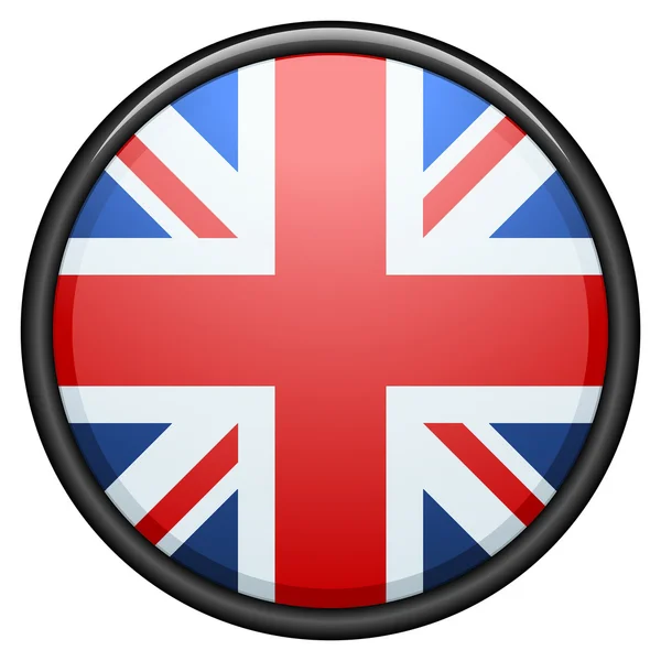 Great Britain flag button — Stock Vector