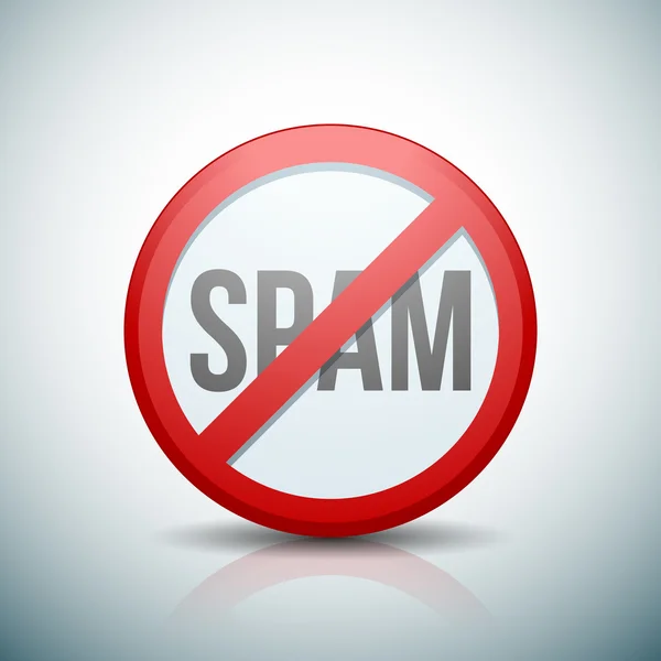No hay señal de botón de spam — Vector de stock