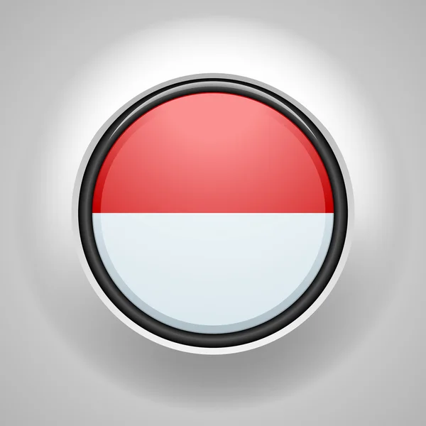 Bouton drapeau indonesia — Image vectorielle