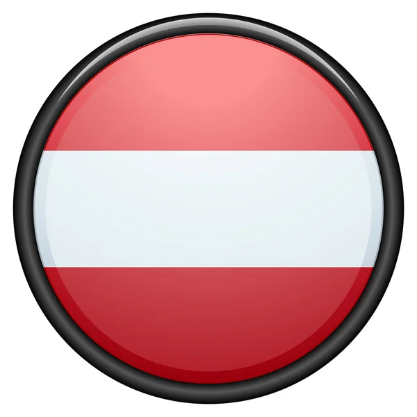 Österrike flagga knappen — Stock vektor