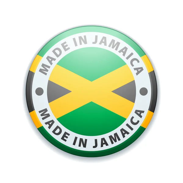 Knappen. Tillverkade i Jamaica — Stock vektor