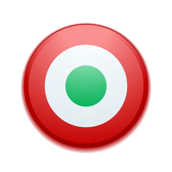 Przycisk kolory włoskiej flagi — Wektor stockowy