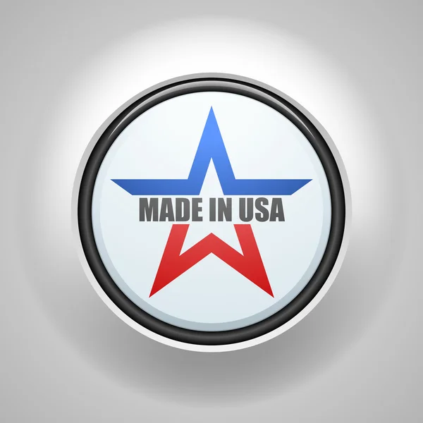 Button. Made in USA — Stock Vector