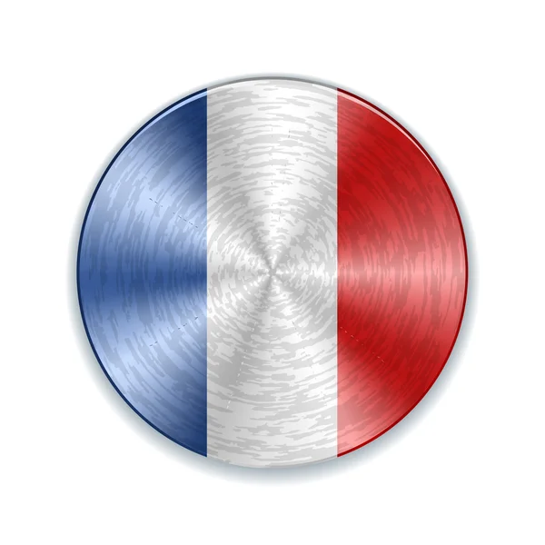 France flag button — Stock Vector