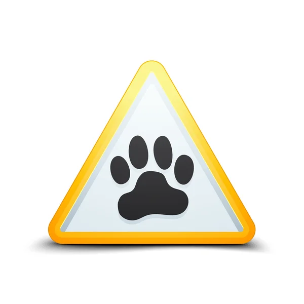 Cane animale segno di pericolo — Vettoriale Stock