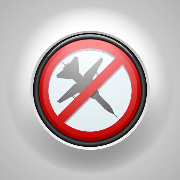 No military planes allowed — Stock Vector