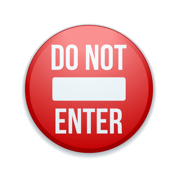 Do Not Enter sign — Stock Vector
