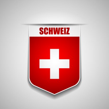 İsviçre bayrağı ile kalkan