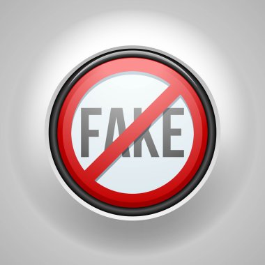 Stop fake sign clipart