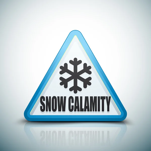 Snow Calamity Hazard tecken — Stock vektor