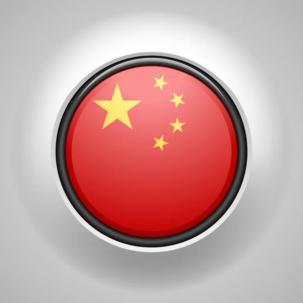 Κουμπί "σημαία" Κίνα — Διανυσματικό Αρχείο
