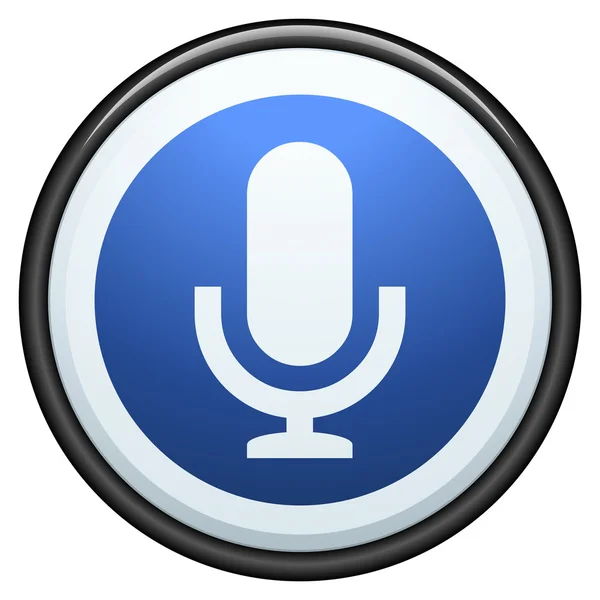 Bouton de microphone signe — Image vectorielle