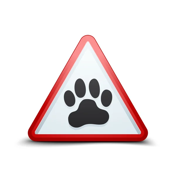Perro animal señal de peligro — Archivo Imágenes Vectoriales